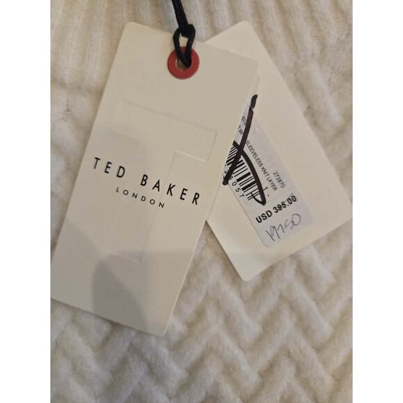 Ted Baker London Women's Ivory Chevron Knit Turtleneck Sweater Size 1 - Picture 5 of 7